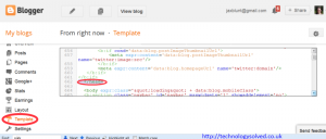 editing template in blogger