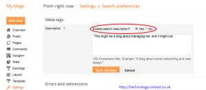 enable search description